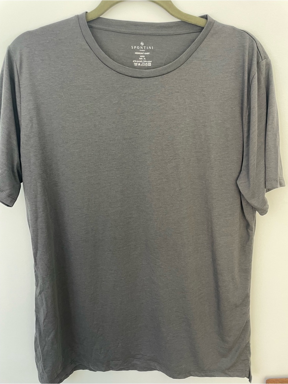 Spontini Brand New Men's Gray Crew Neck T-Shirt